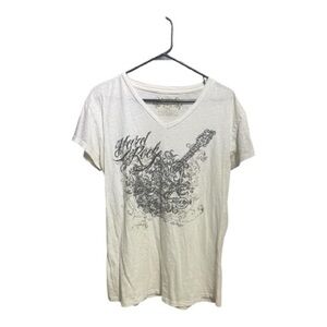 Hard Rock Cafe White Short Sleeve Tee